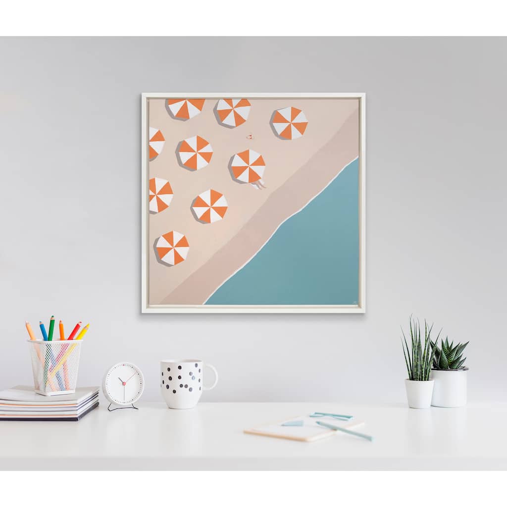 Kate and Laurel Sylvie The Early Bird Framed Canvas by Rachel Bolgov