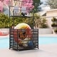 preview thumbnail 8 of 25, Outsunny Wicker Pool Float Storage Organizer, PE Rattan Pool Float Holder with Basket Shelf Towel Bars, Rolling Pool Caddy