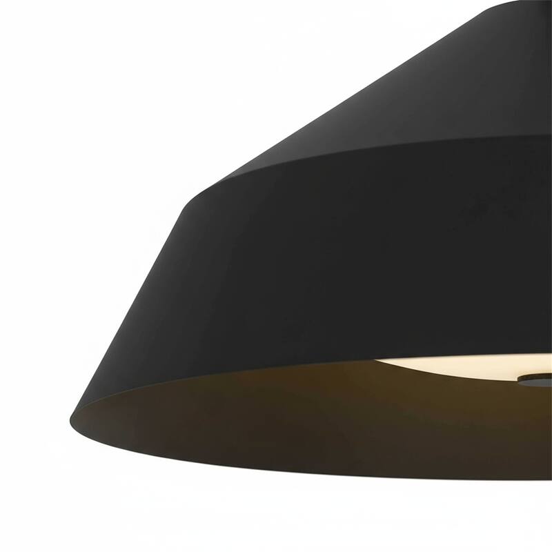 22" Diameter Integrated LED Black Pendant