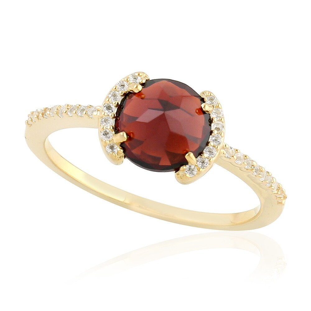 Artisan 925 Silver Garnet Topaz Designer Cocktail Ring Semiprecious Stone Jewelry 9 Yellow From Overstock Com Daily Mail