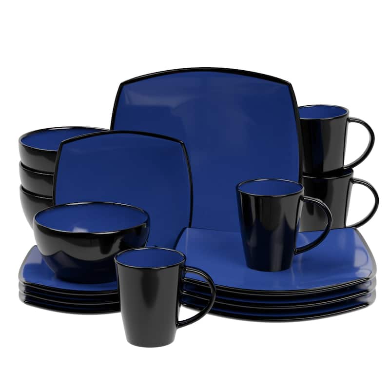 Gibson Soho Lounge 16 Piece Square Dinnerware Set