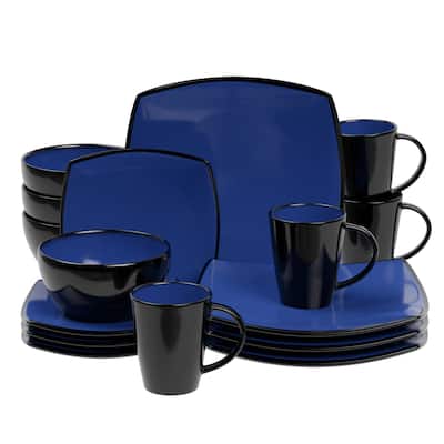 Gibson Soho Lounge 16 Piece Square Dinnerware Set