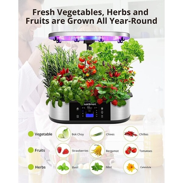 GS1 Max Smart Hydroponic System Indoor Herb Garden with 36W