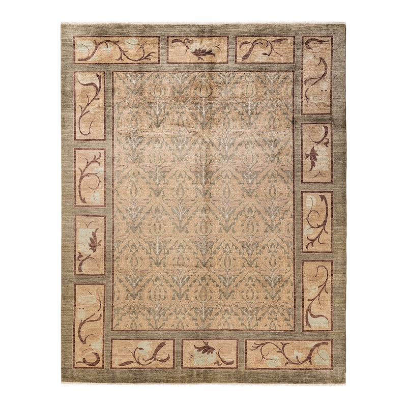 Overton Vibrance One-of-a-Kind Hand-Knotted Area Rug - Green, 6' 1" x 10' 1" - 6' 1" x 10' 1"