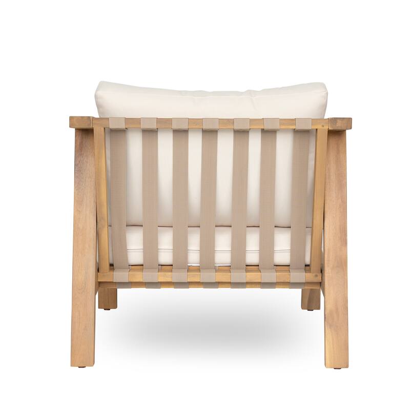 Christopher Knight Home-Emma Patio Acacia and Rope Club Chair