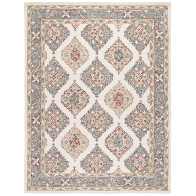 SAFAVIEH Handmade Metro Alearda French Country Wool Rug - 8' x 10' - Ivory/Grey