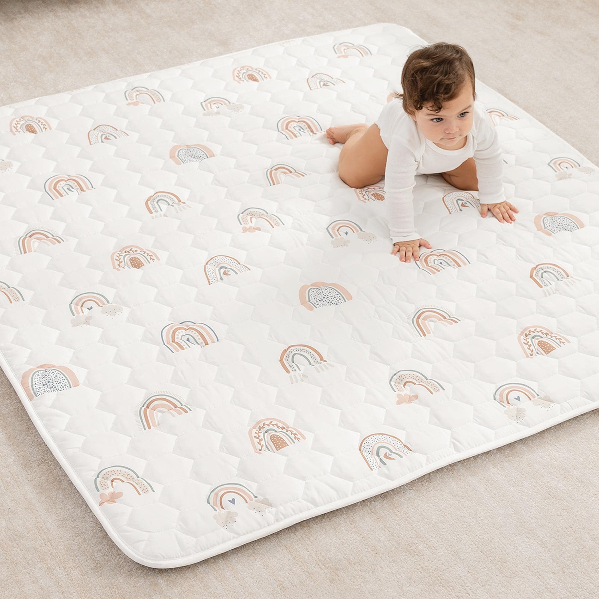 Premium Play Mat, Quilted Baby Mat for Floor by Comfy Cubs