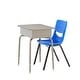 preview thumbnail 50 of 52, Student Desk with Open Front Metal Book Box & Flex Comfort Chair - 24"W x 18"D x 22.25" - 31.25"H Gray Granite Top/Navy Chair