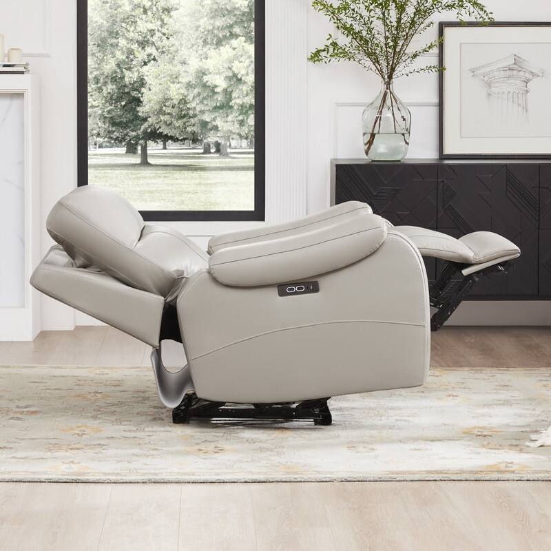 Spruce & Spring Gavin Power Genuine Leather Recliner Chair Zero-Gravity Recliner