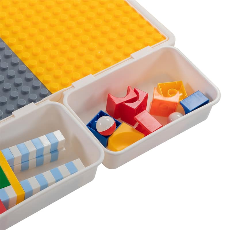 Children's Building Blocks Desk and Chair Set with DIY Building Blocks