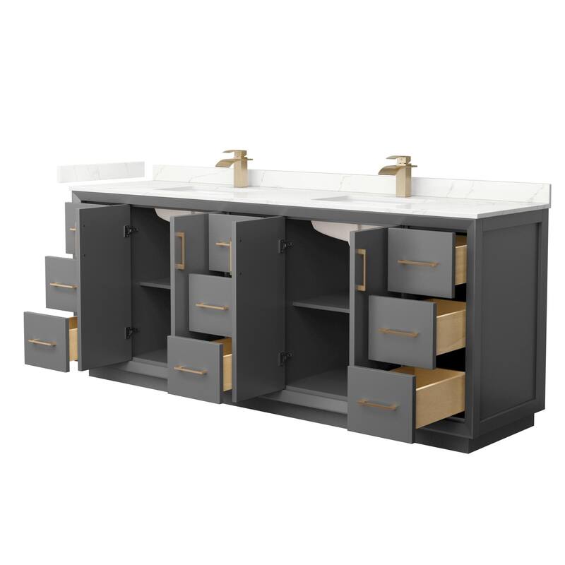 Wyndham Collection WCF414184D-QTZ-UNSMXX Strada 84" Free Standing