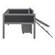 preview thumbnail 40 of 62, Kids Twin Size Low Loft Bed with Rope Climbing Frame, Slide, Double-Sided Chalkboards and Lockable Underbed Storage Boxes