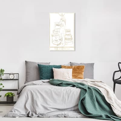 Wynwood Studio Canvas Fashion and Glam The Empress of Shopping Gold and Metallic Gold Glam Wall Art Canvas Print