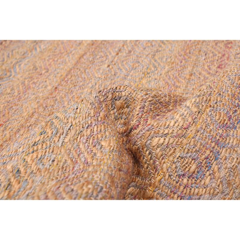 ECARPETGALLERY Flat-Weave Palas Denizli Tan Jute Kilim - 5'3 x 7'7