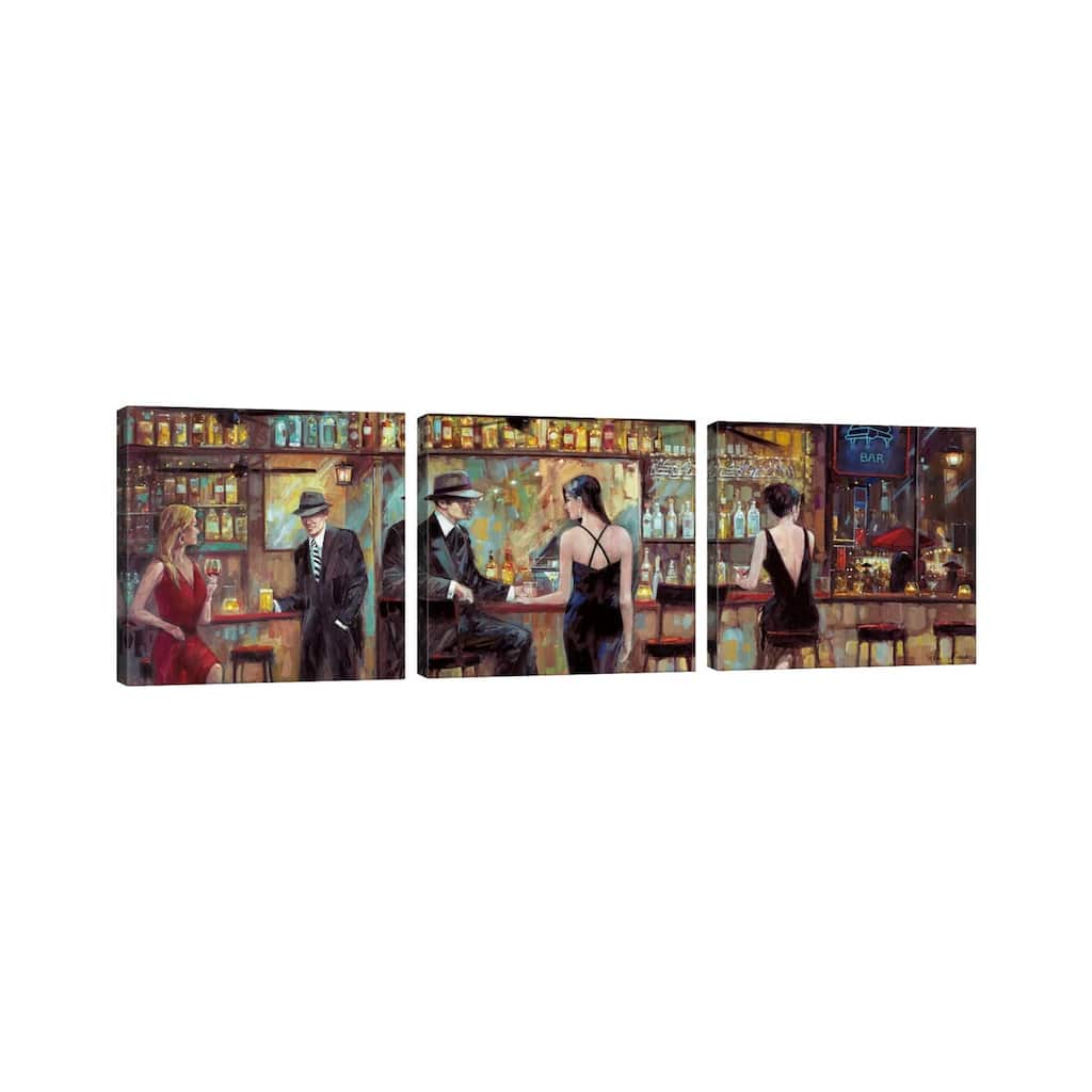 iCanvas "Happy Hour" by Ruane Manning 3-Piece Canvas Wall Art Set