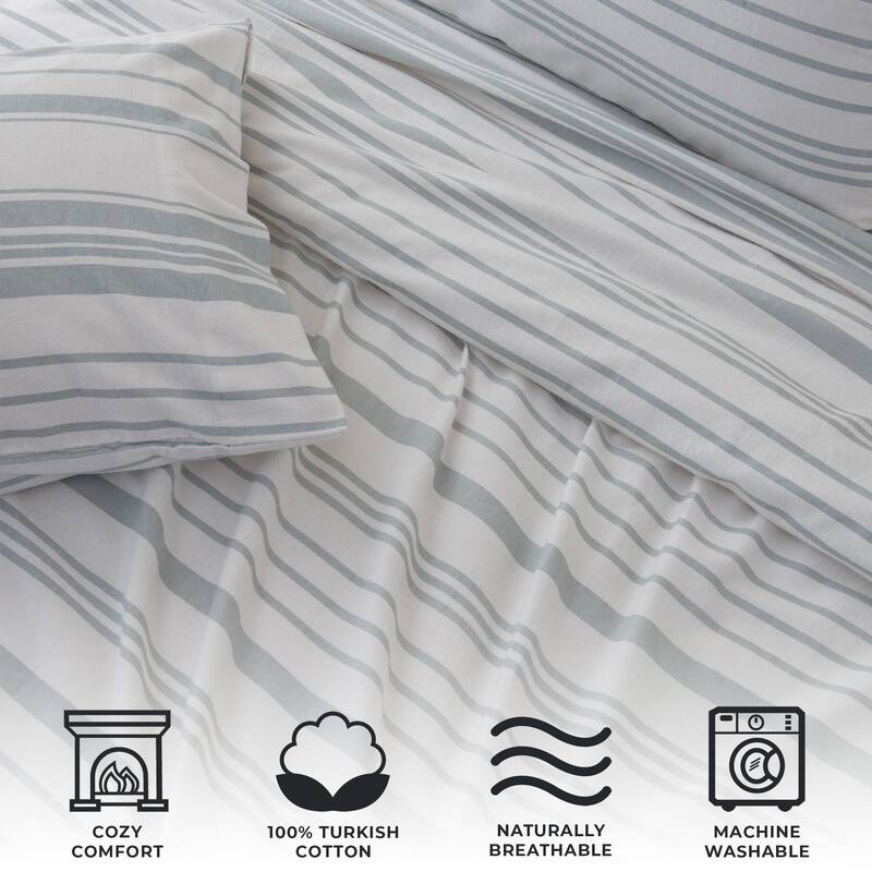 Ultra Soft 100% Turkish Cotton Flannel Double Brushed Solid Sheet Set