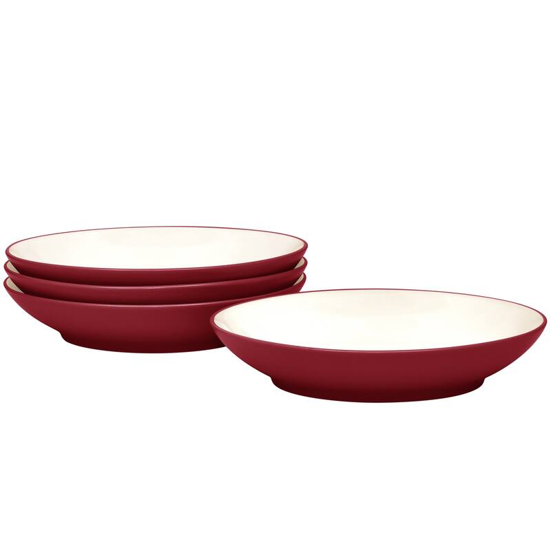 Noritake Colorwave Set Of 4 Coupe Pasta Bowls, 9-1/4", 35 Oz. - Raspberry