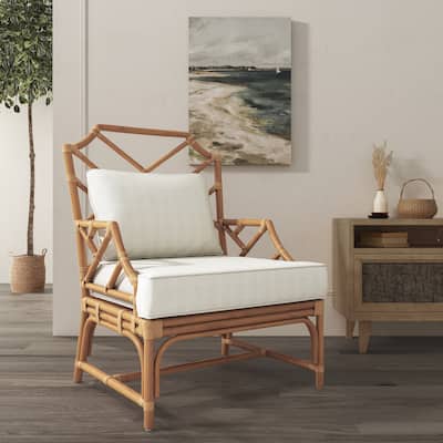 NPD Furniture Kara Rattan Accent Arm Chair