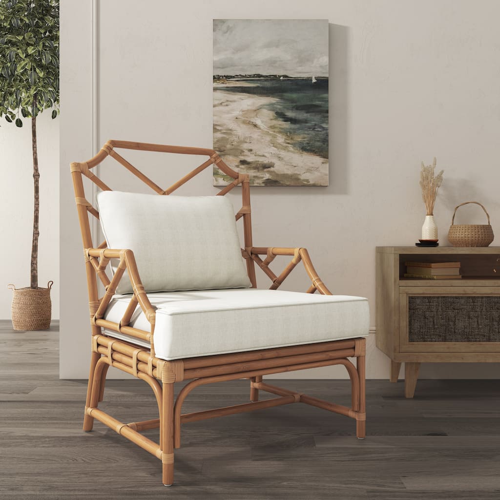 NPD Furniture Kara Rattan Accent Arm Chair