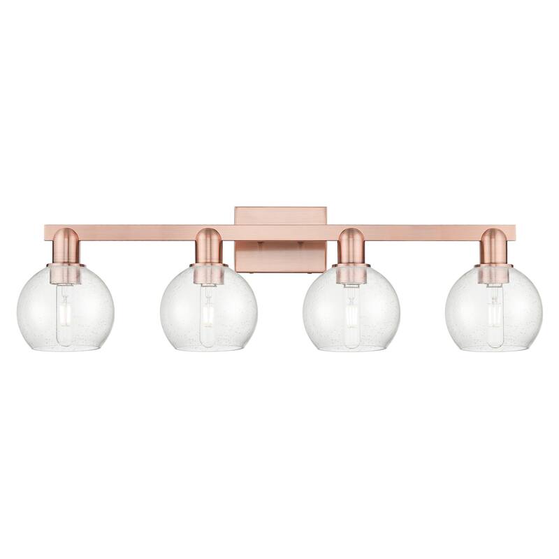Innovations Lighting 716-4W-10-33 Athens Vanity Athens 4 Light 33" - Antique Copper / Seedy