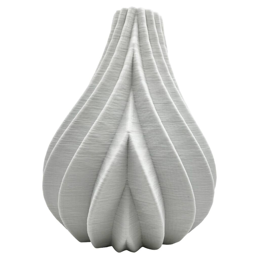 11 Inch Tall Modern White Ceramic Vase