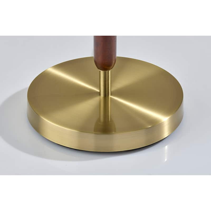 Laine Floor Lamp - Antique Brass Walnut