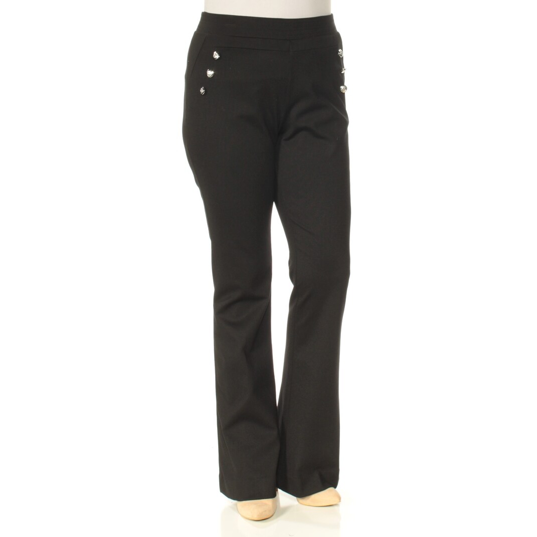 Shop Inc Womens Black Flare Pants Size 12 Free Shipping On