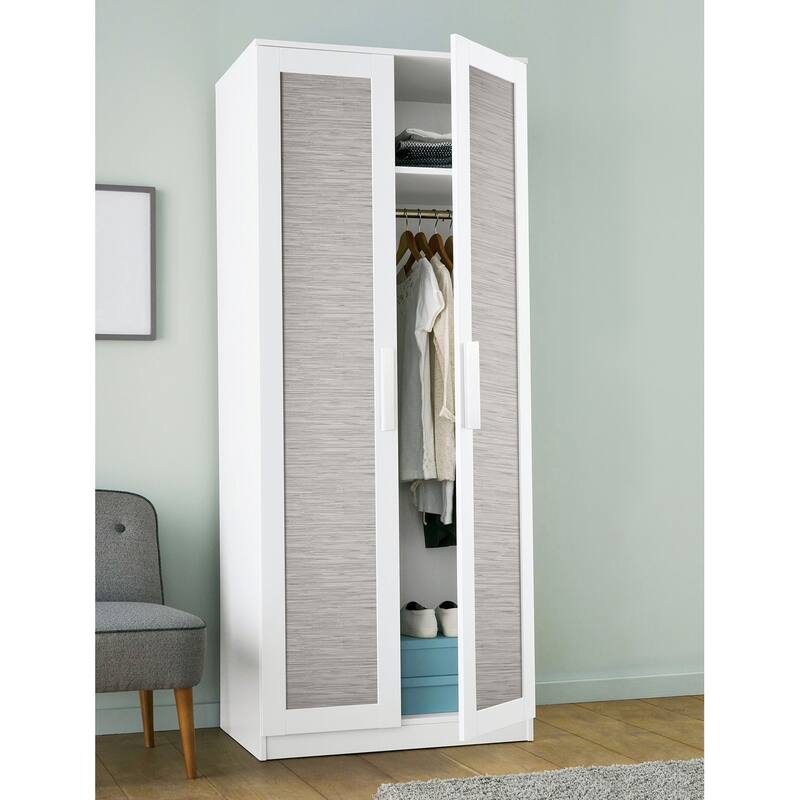 NuWallpaper Grey Faux Grassweave Peel and Stick Wallpaper