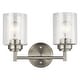 preview thumbnail 1 of 2, Kichler Lighting Winslow 2-light Brushed Nickel Bath Vanity Light
