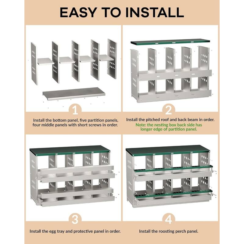 Chicken Nesting Boxes, with 8 Compartment