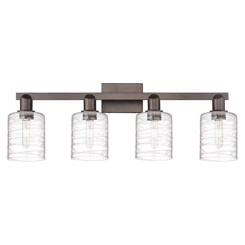 Innovations Lighting 716-4W-11-32 Cobbleskill Vanity Cobbleskill 4 - Oil Rubbed Bronze / Deco Swirl