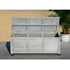 preview thumbnail 1 of 11, SAFAVIEH Outdoor Elina 47.2-Inch Grey Wash Cushion Storage Box - 47.2" x 17.7" x 18.9"