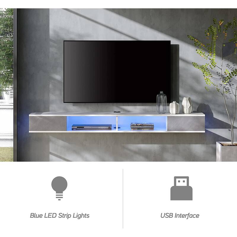 70 inch Floating TV Shelf for Wall, Entertainment Center for Living Room