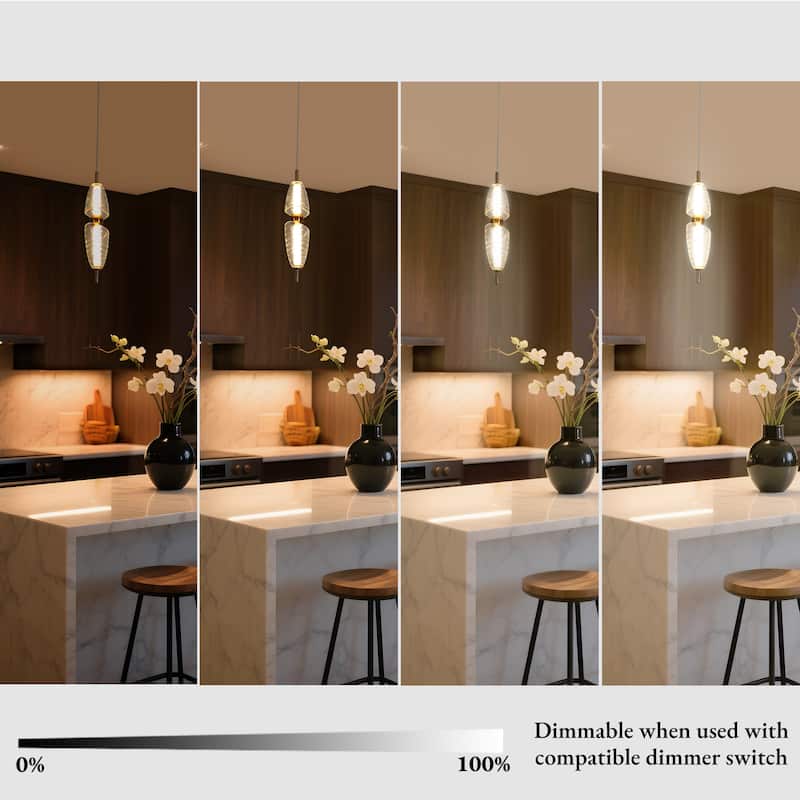 Modern Gold LED 1-Light Pendant Light for Kitchen Island Dining Room