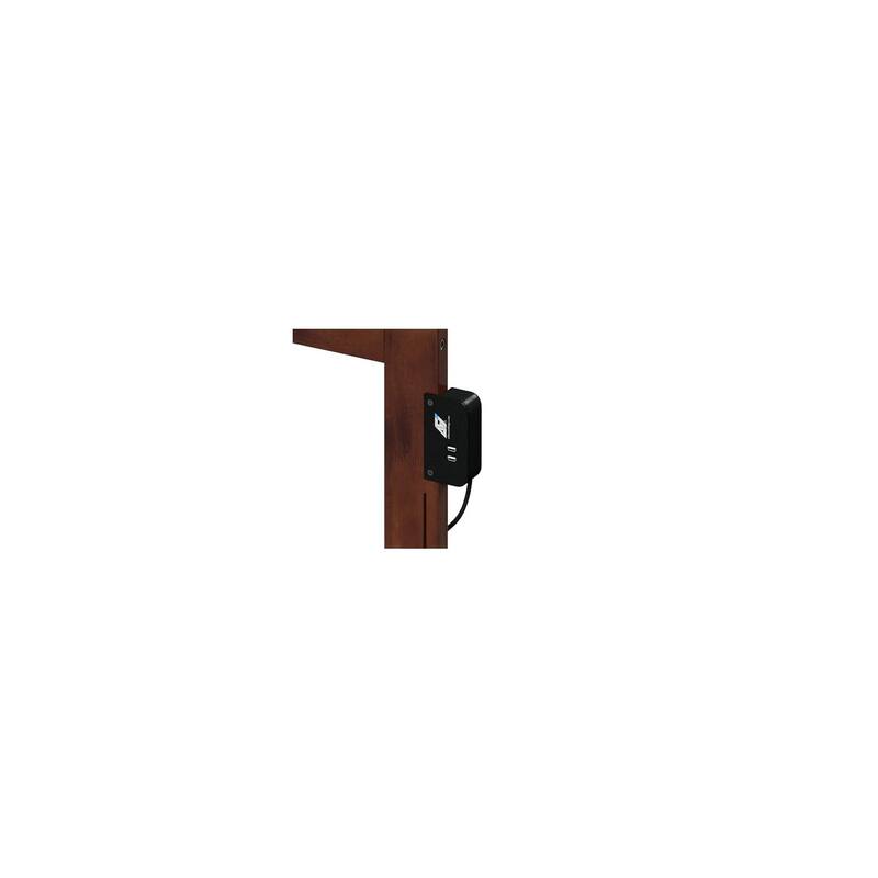 Twin XL Platform Bed with Trundle - Low Profile Modern Design, Walnut Finish
