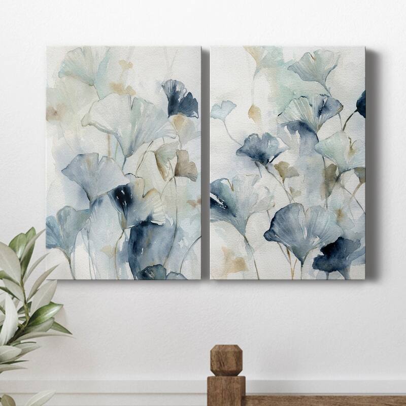 Indigo Ginkgo I Premium Gallery Wrapped Canvas - Ready to Hang