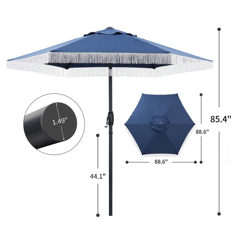 Autlaycil 7.5FT Patio Umbrella with Tilt and Crank