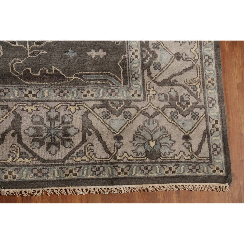 Transitional Oushak Area Rug Hand-Knotted Wool Carpet - 8'2" x 9'10"