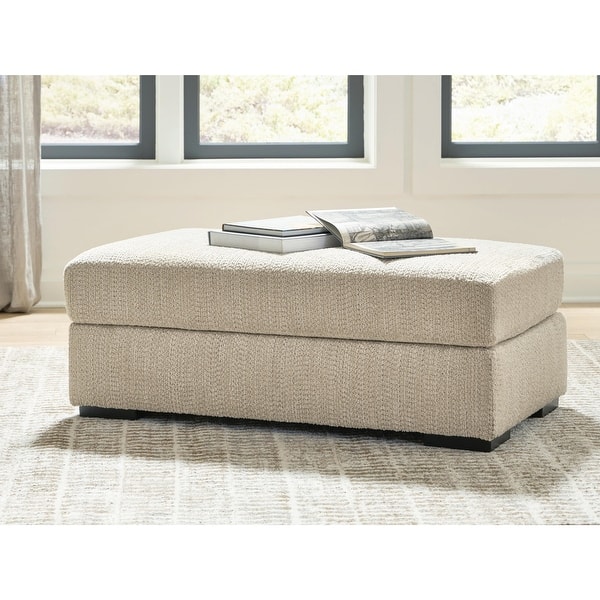 slide 2 of 3, Signature Design by Ashley Jasmine Grove Oatmeal Ottoman