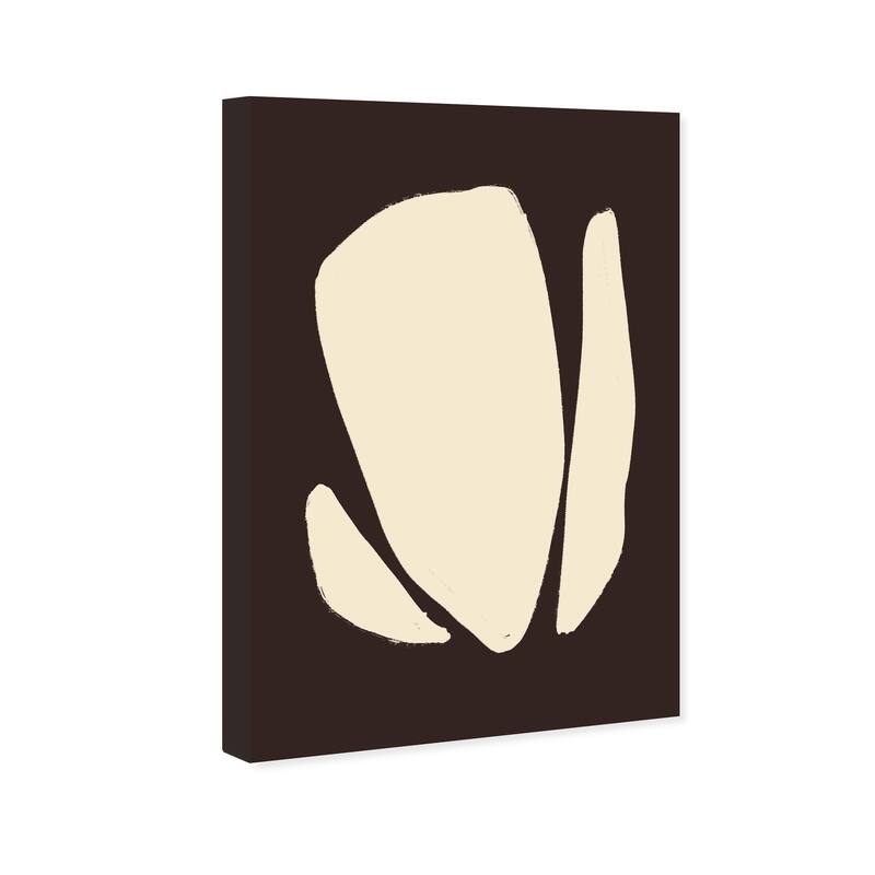 Wynwood Studio Canvas Abstract Petals Minimalist Black and Light Yellow Modern & Contemporary Wall Art Canvas Print