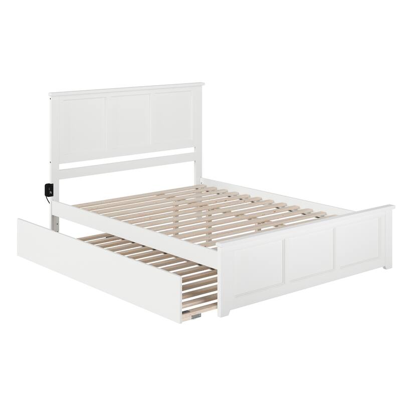 Queen White Headboard - Artisanal Bedroom Decor - Solid Hardwood Frame & Footboard - 82.6" L x 64.6" W