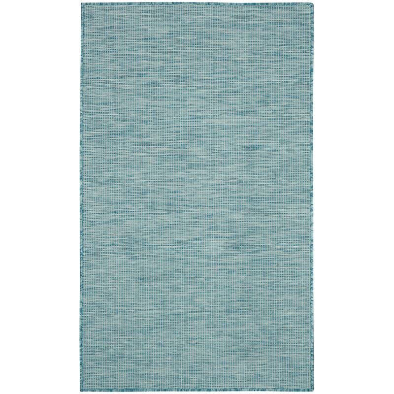 Nourison Selerno Indoor/Outdoor Solid Area Rug - 3'x5' - Aqua