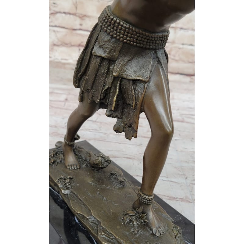Mayan Aztec Inca Native Mesoamerican South American Archer Warrior Bronze Sculpture