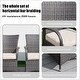 preview thumbnail 11 of 15, 7-Piece Brown Aluminum Wicker Patio Dining Set with Multifunctional Fire Pit Table