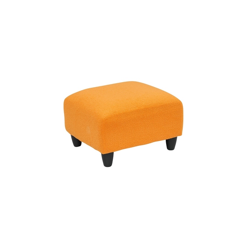 84.6" Teddy velvet L-shaped modular sofa