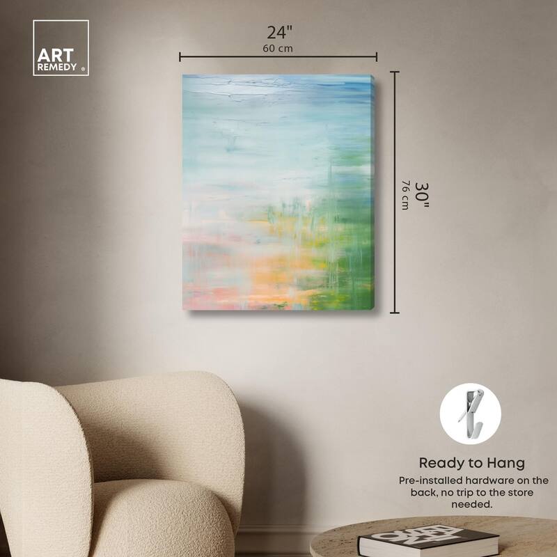 Peaceful Shore Canvas by Art Remedy, Gallery Wrapped