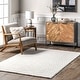 preview thumbnail 37 of 77, Nuloom Nia SuperiorWash Tile Faux Rabbit Machine Washable Area Rug 3' 9" x 6' - White - Rectangle
