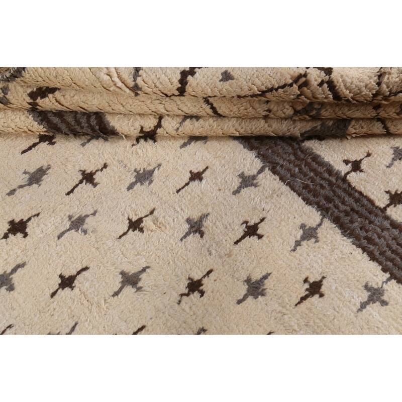 Tribal Geometric Oriental Moroccan Wool Area Rug Hand-knotted Carpet - 8'1" x 10'10"