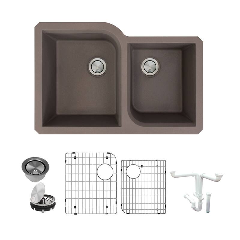 Transolid K-RUDO3120 Radius 31-3/4" Undermount Double Basin Granite