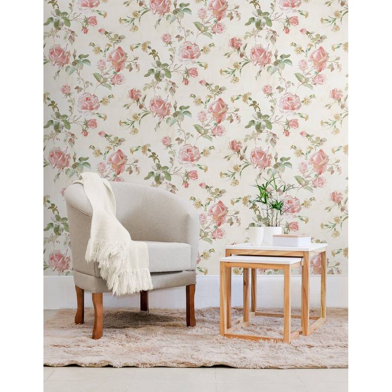Seabrook Designs Vesper Floral Trail Unpasted Wallpaper